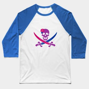 Bi Pride Jolly Roger Baseball T-Shirt